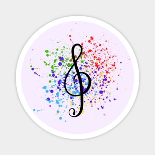 Make Art Not Content - Treble Clef Magnet